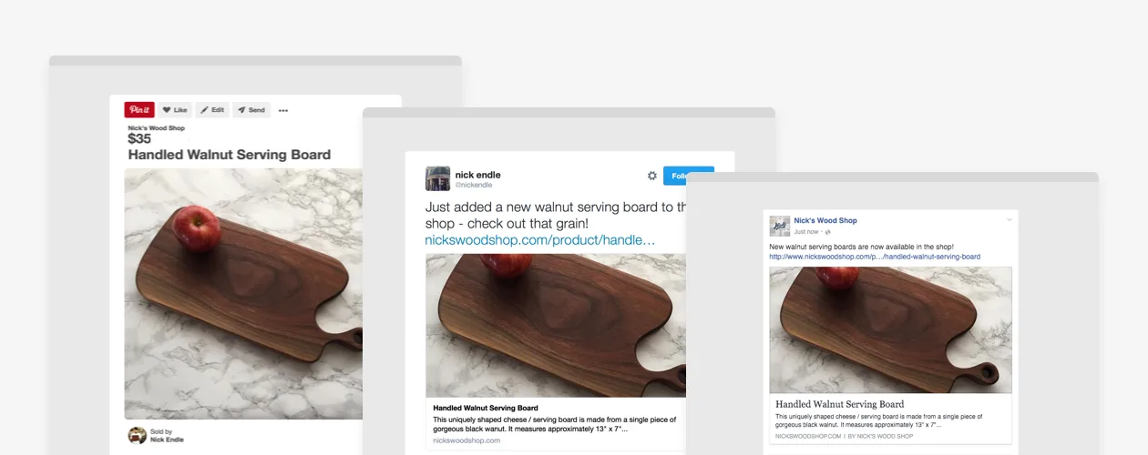 Your Shop Now Looks Better on Pinterest, Twitter, and Facebook