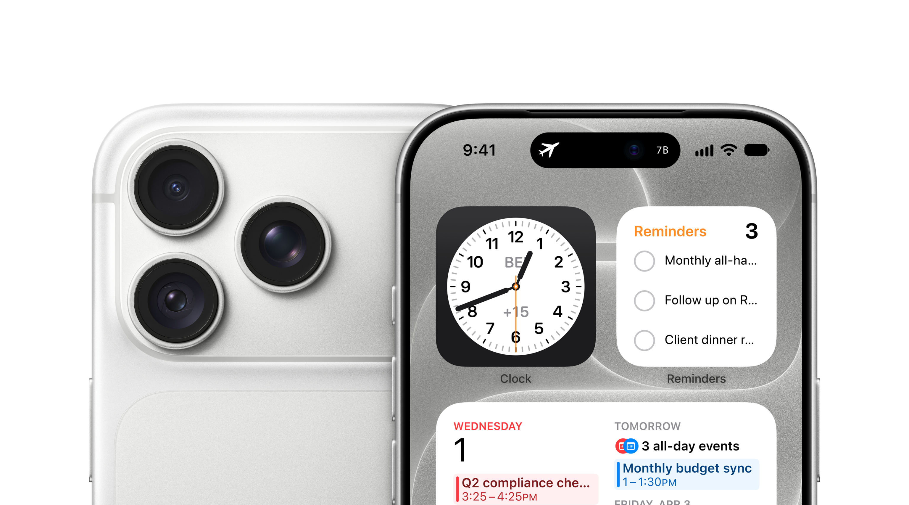 Camera en voorkant van de iPhone 18 Pro Zilver