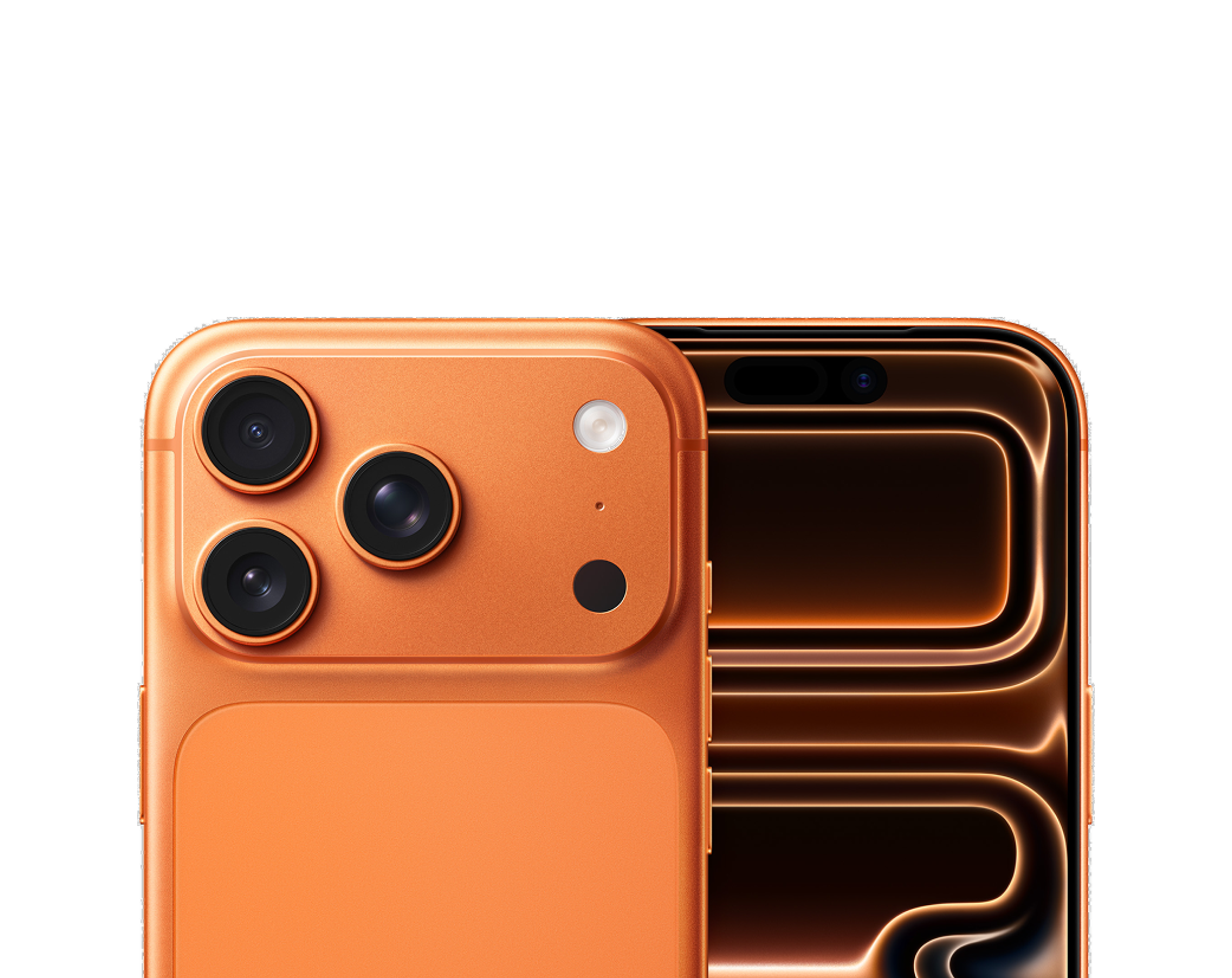 iPhone 17 Pro in de kleur oranje