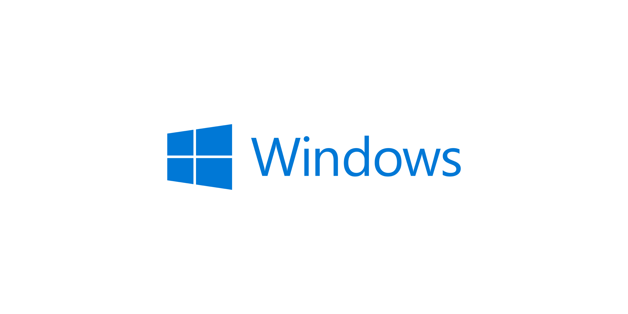 Windows logo en letters op een witte achtergrond