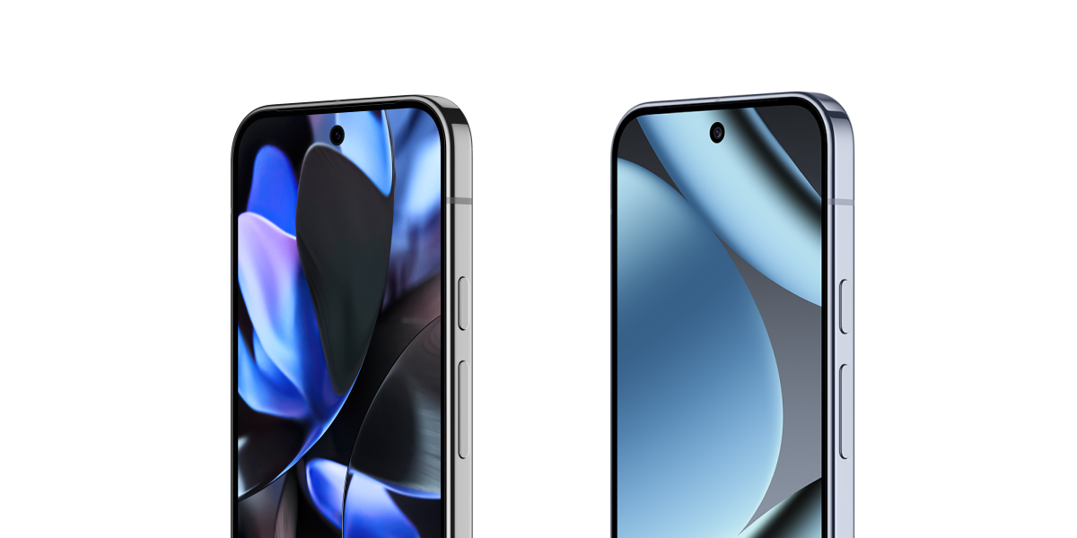 Afbeelding van de Google Pixel 9 Pro en de Google Pixel 10 Pro