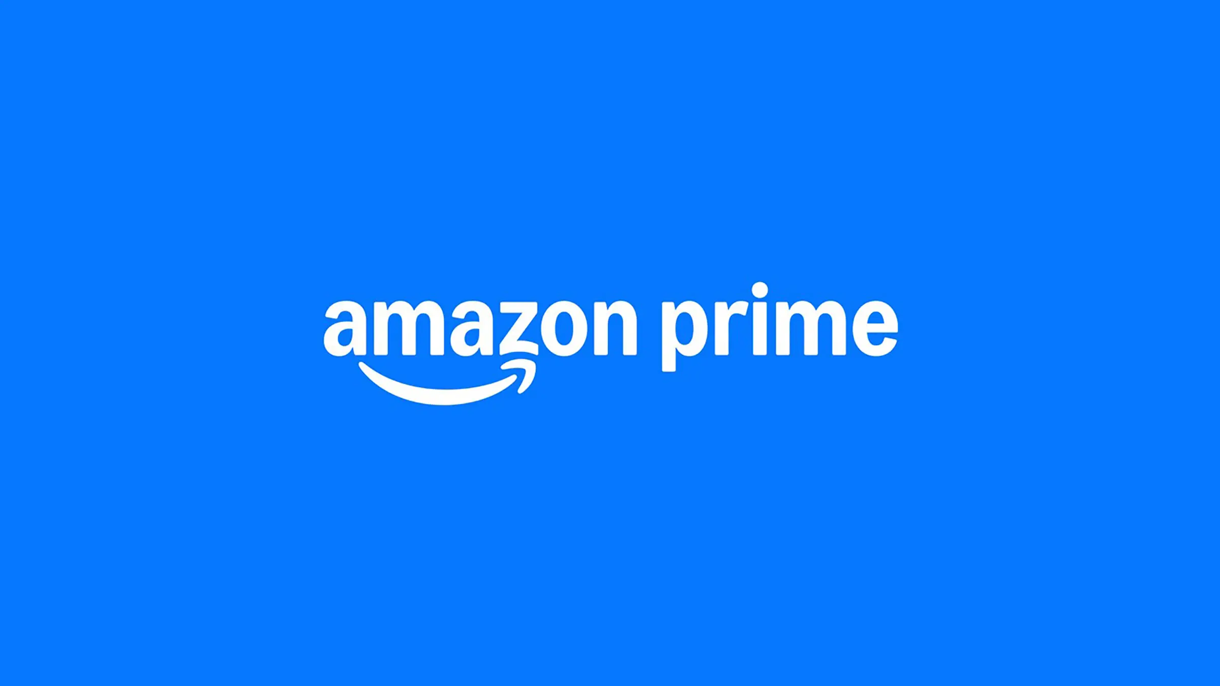 Amazon Prime logo op blauwe achtergrond