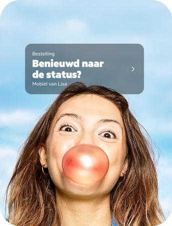 Sfeer: vrouw met kauwgum