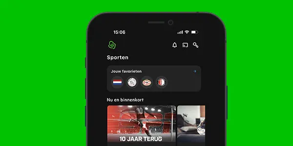 Live sport kijken in de KPN TV app