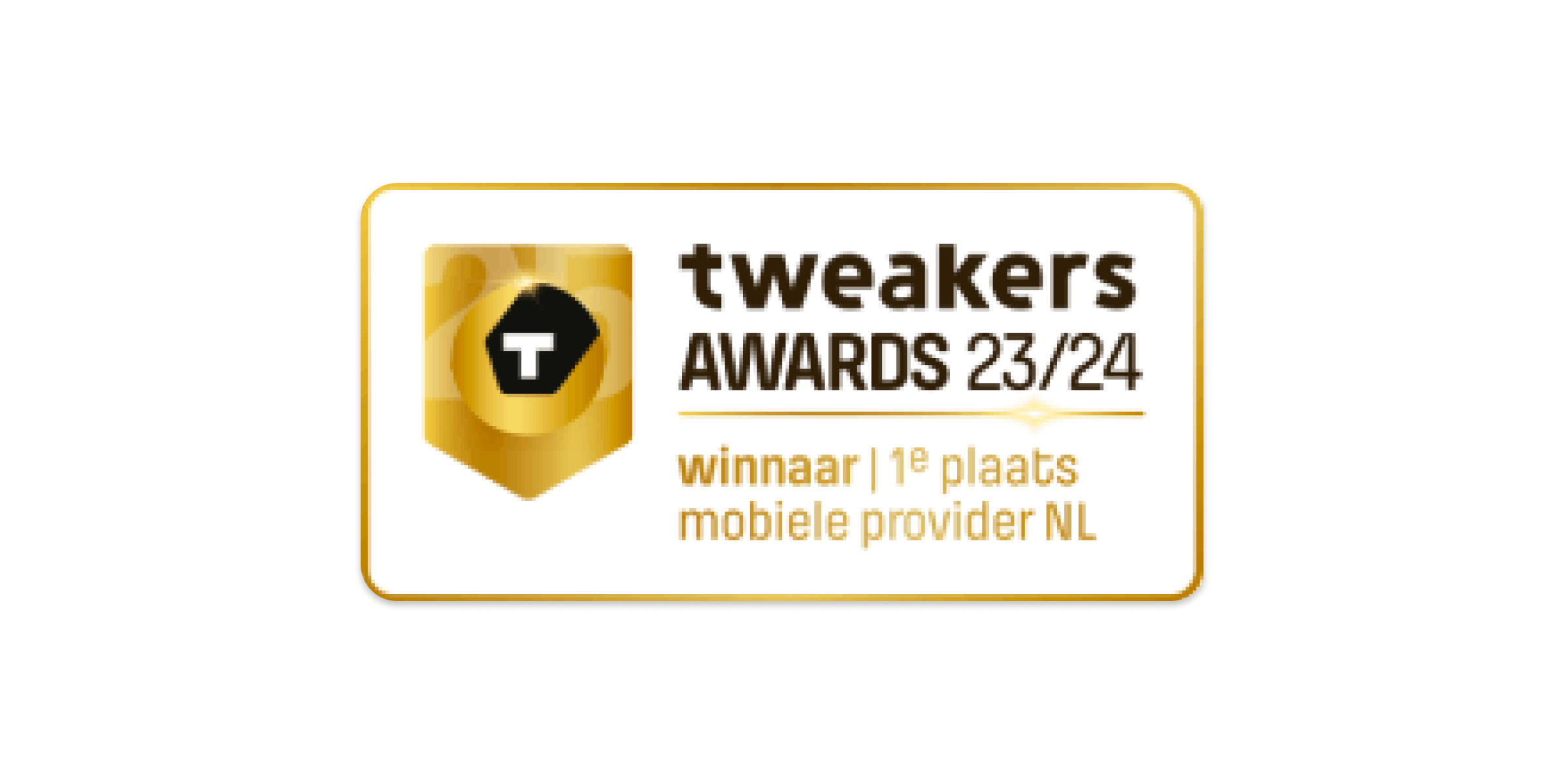 Tweakers awards 23/24 winnaar 1e plaats mobiele provider NL