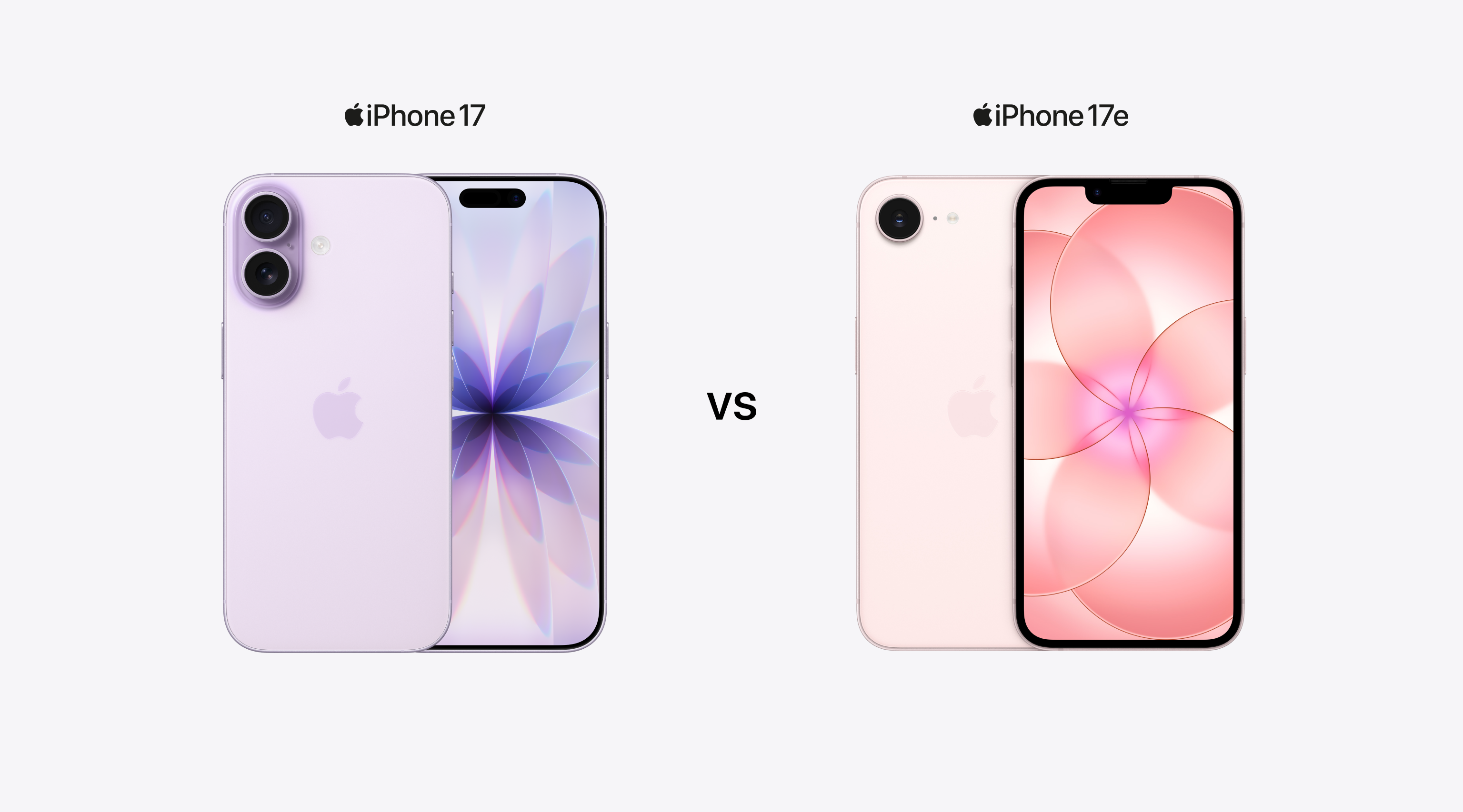 iPhone 17e vs iPhone 17 naast elkaar