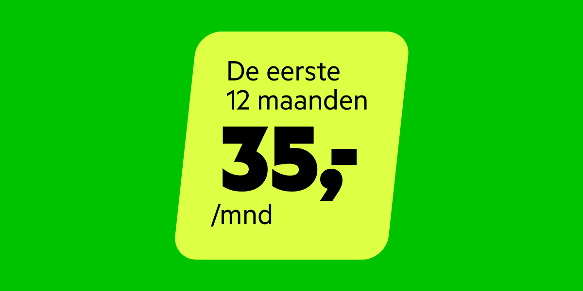 De eerste 12 maanden 35 euro korting per maand