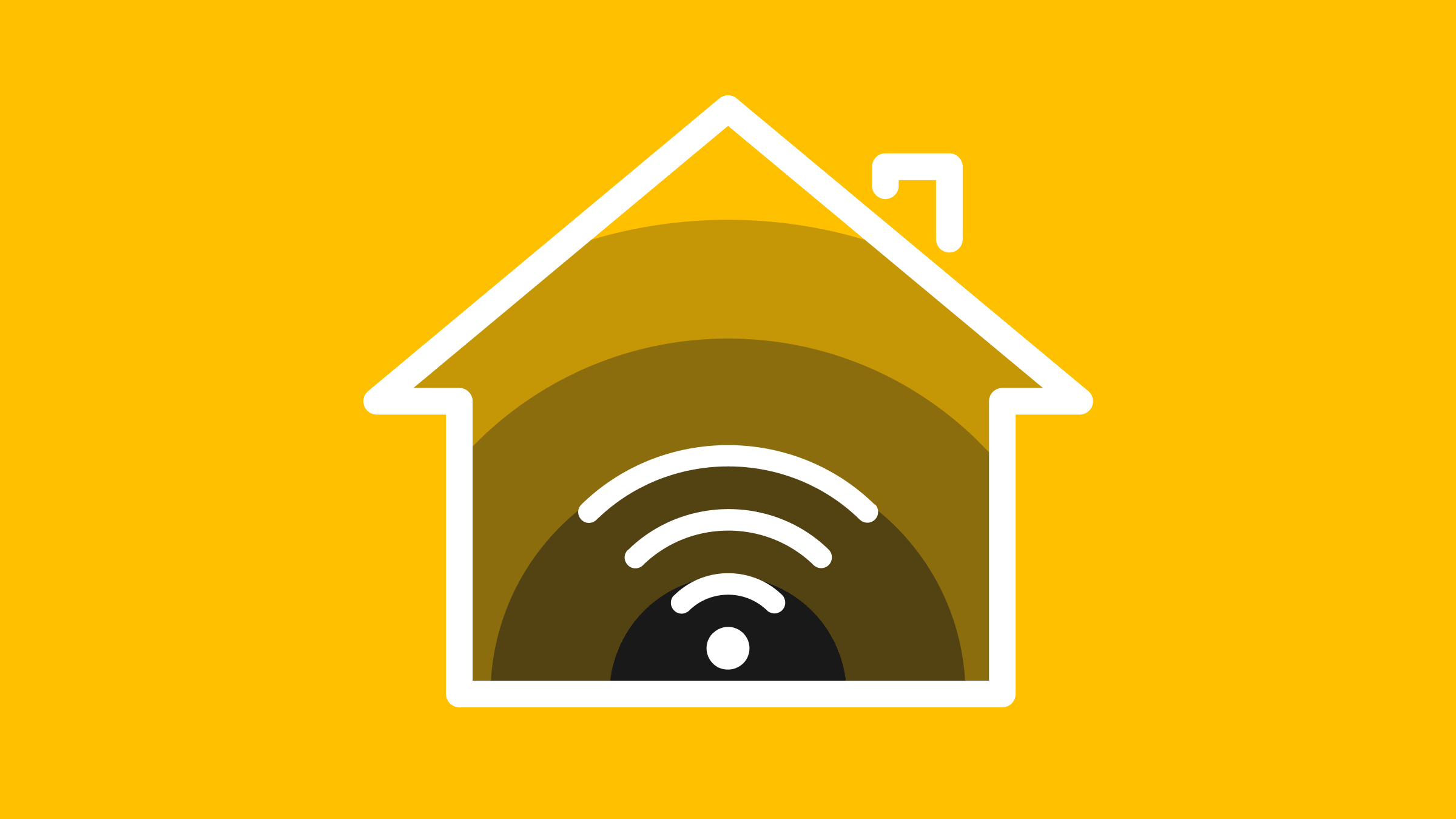Icoon van een huis met het wifi logo