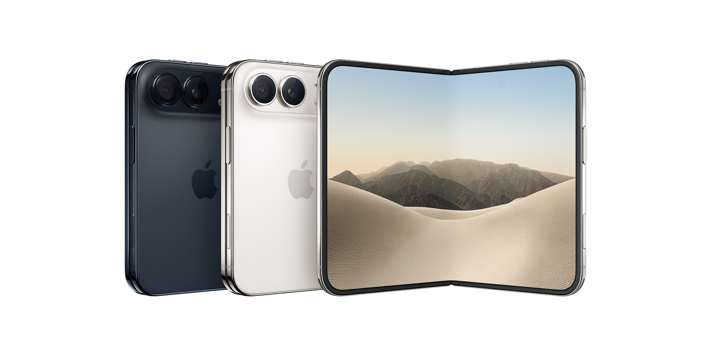 De iPhone Duo in donkerblauw en wit