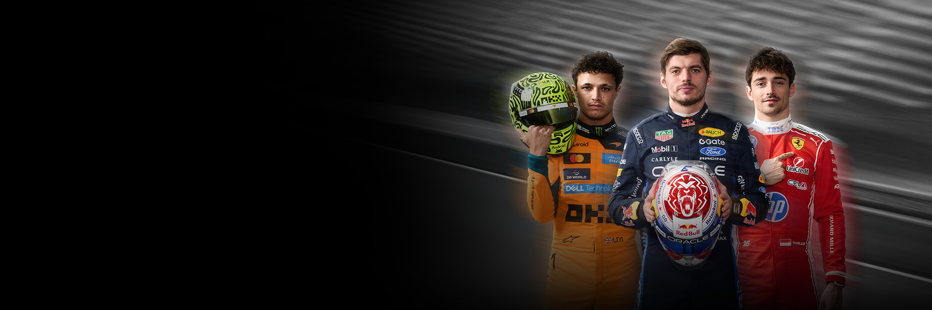  3 coureurs van Formule 1