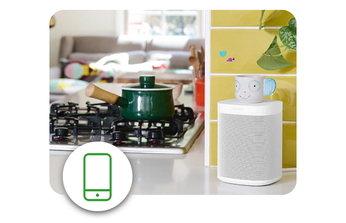 Sonos One speaker in de keuken