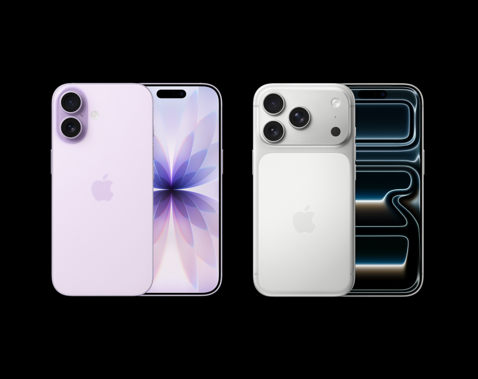 Voor- en achterkant van de iPhone 17 en iPhone 17 Pro 