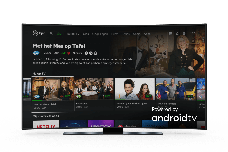 'Met het Mes op Tafel' op KPN TV, 'Powered by Android TV'