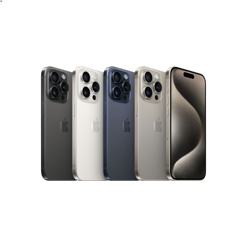 titanium iphone 15 kleuren (zwart, wit, blauw, beige)