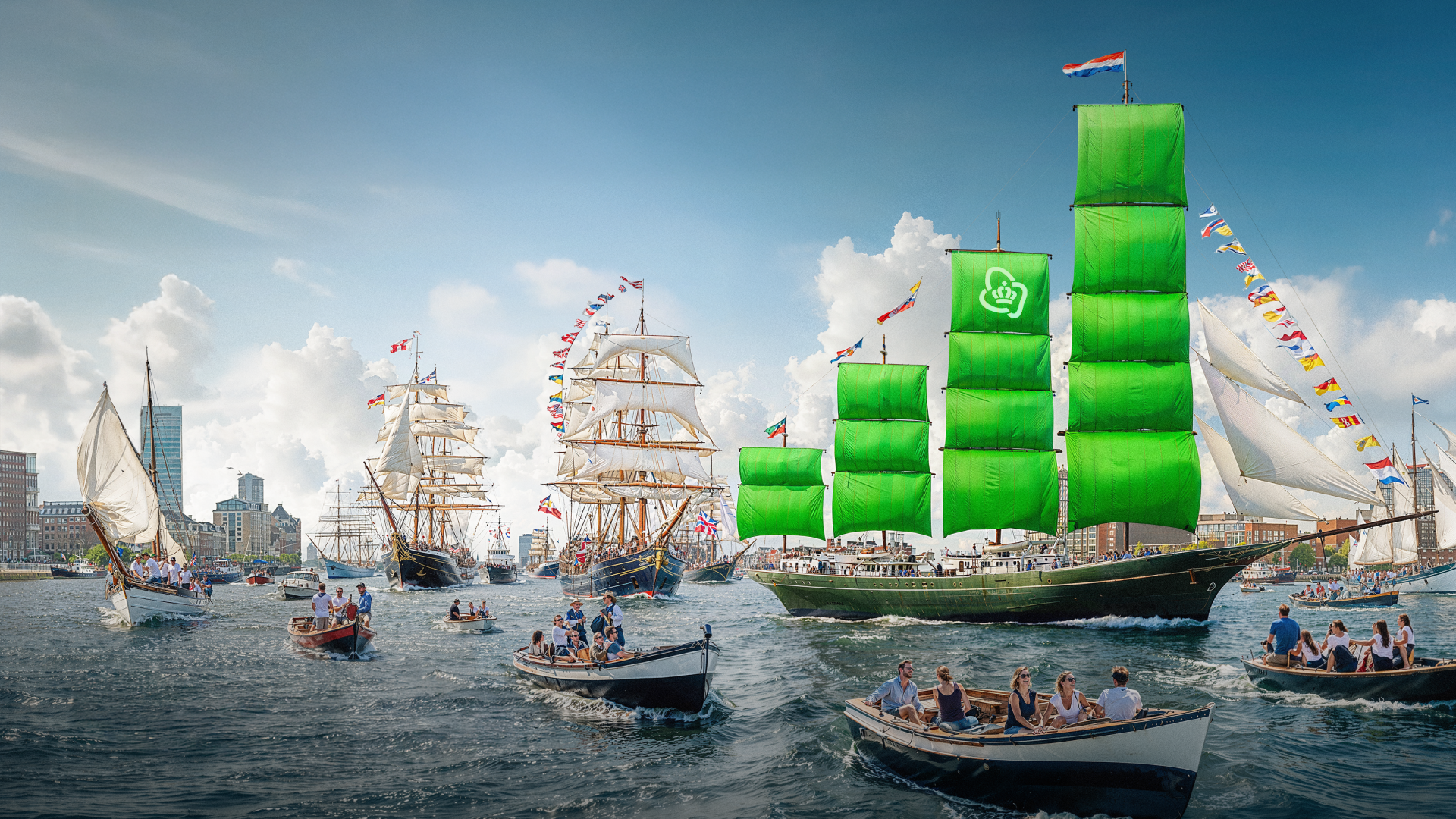 Afbeelding van schepen in Amsterdam