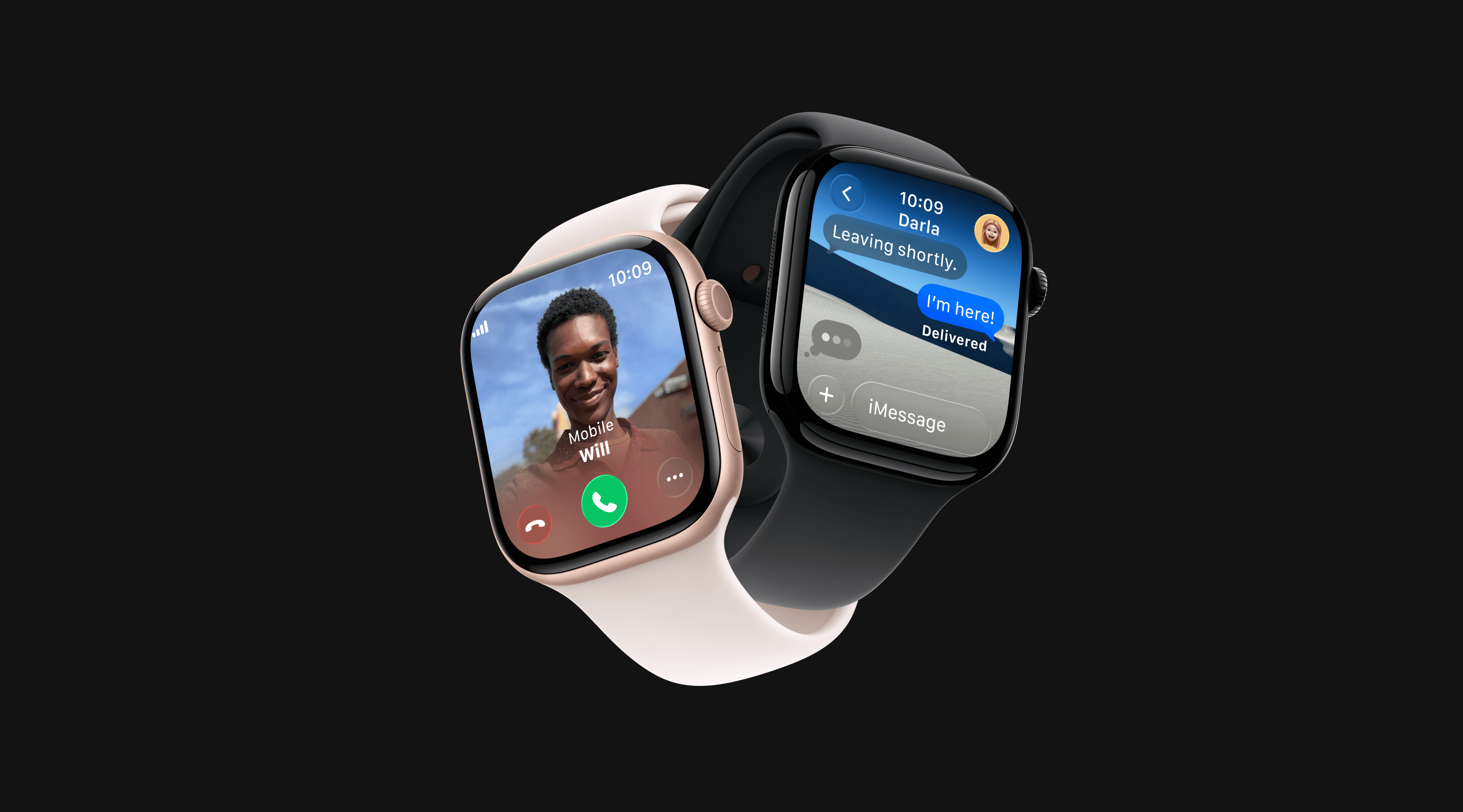 Het scherm en de band van een Apple Watch 