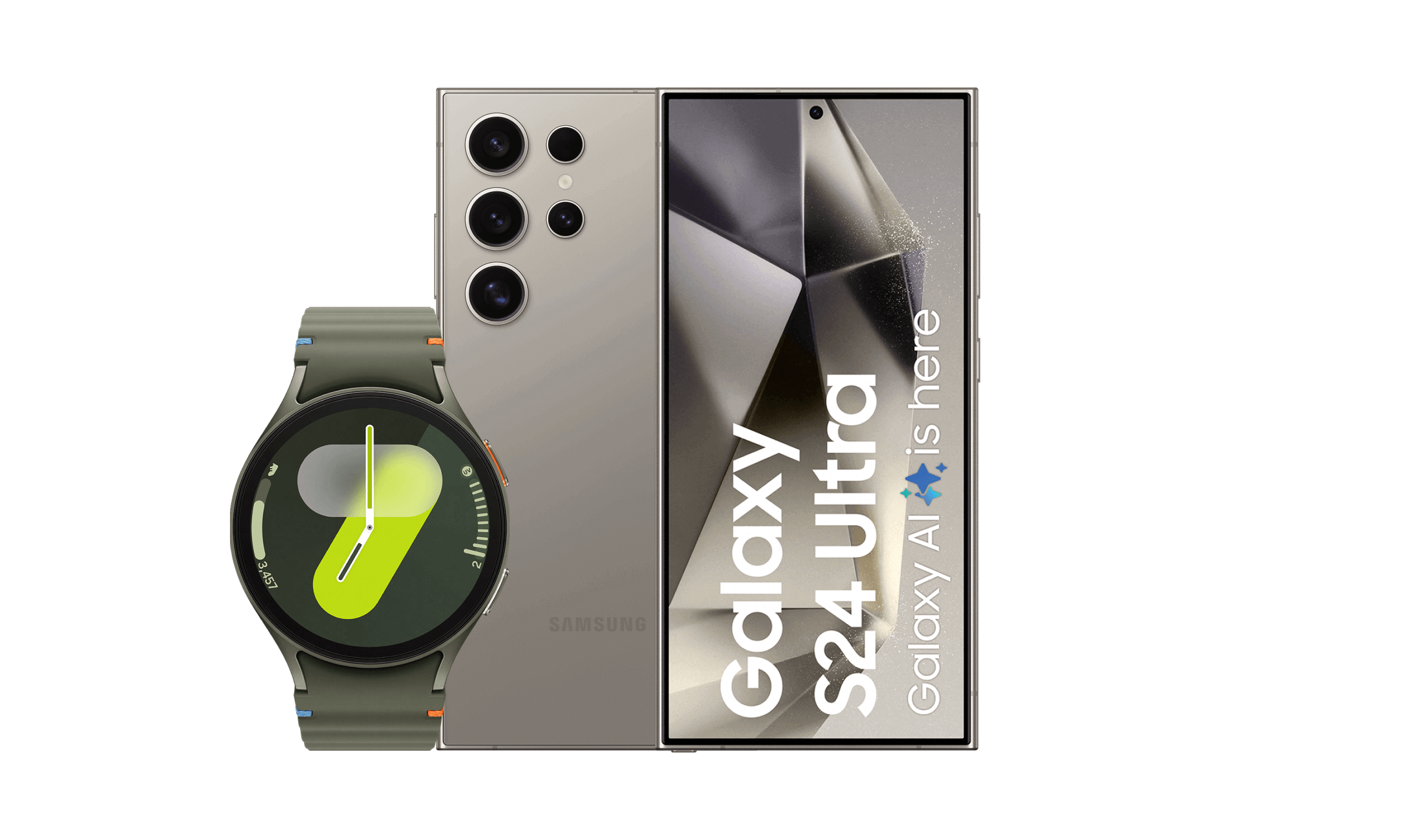 Samsung Galaxy S24 Ultra met Watch7