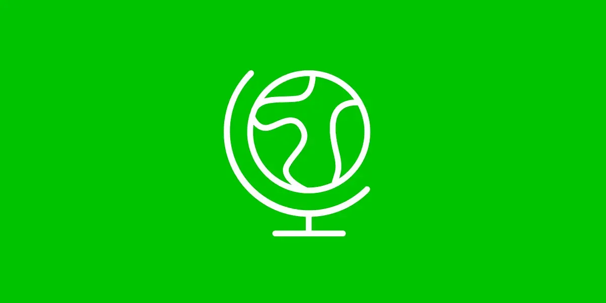 Wereldbol groen