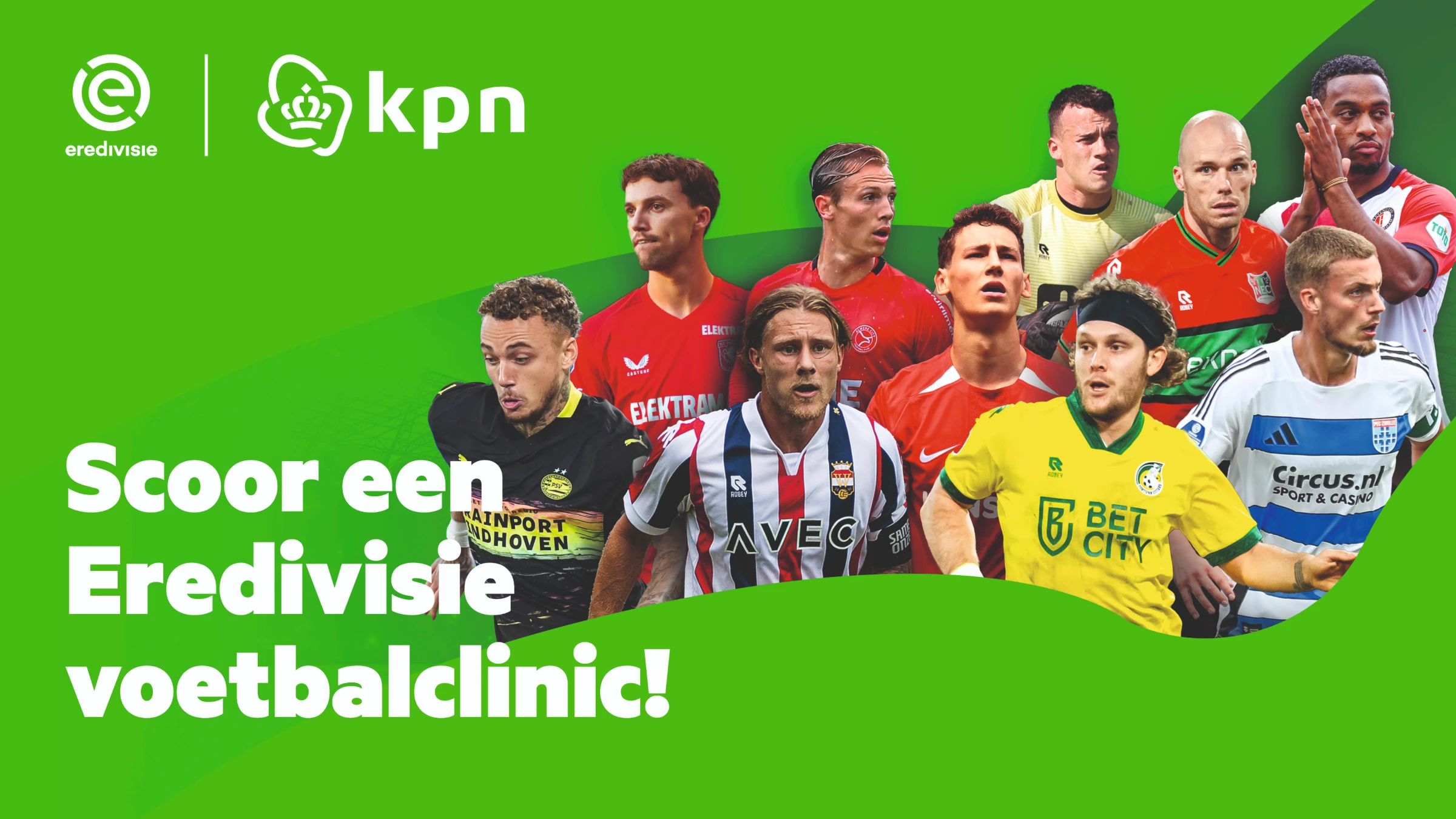 Scoor een Eredivisie voetbalclinic. Voor Jou.