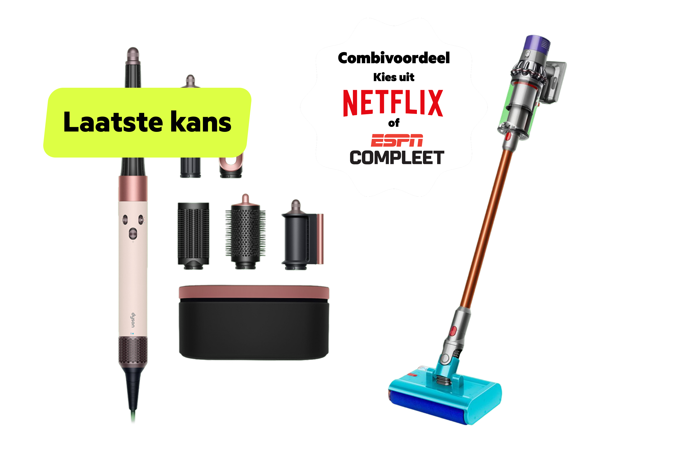 Een Dyson Airwrap i.d. of V10 Submarine als welkomstcadeau