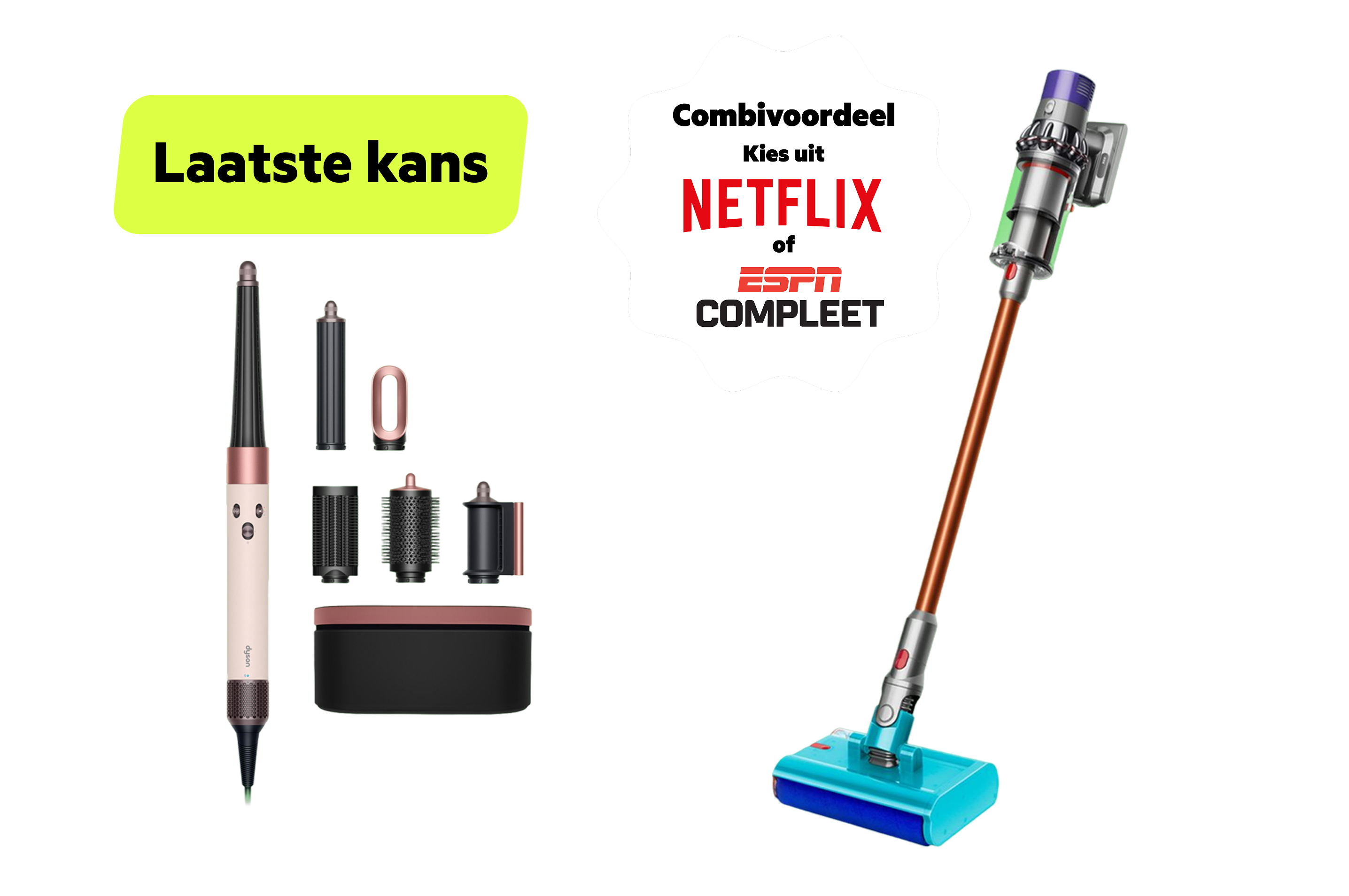 Een Dyson Airwrap i.d. of V10 Submarine als welkomstcadeau