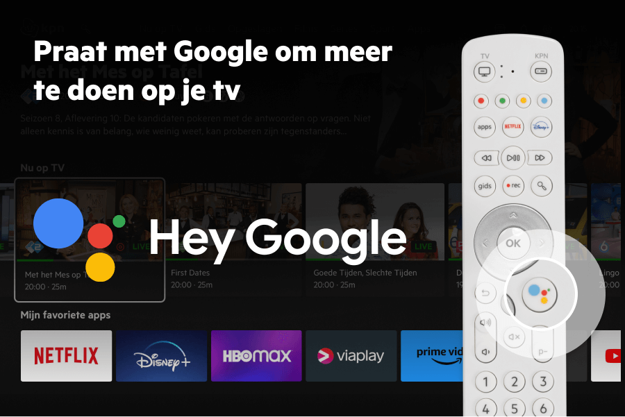 KPN afstandsbediening met Google Assistent knop