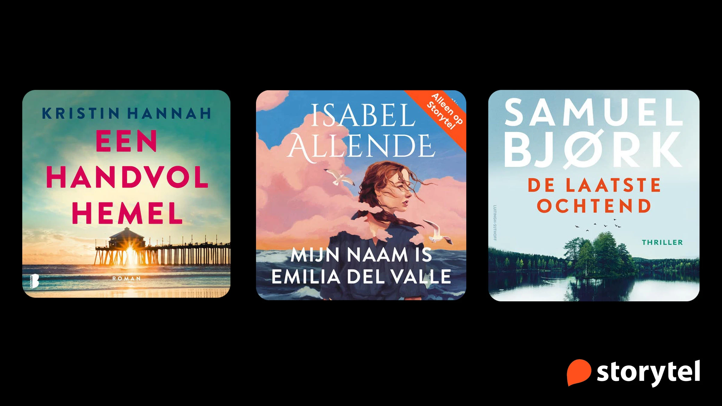3 boeken van het aanbod van Storytel