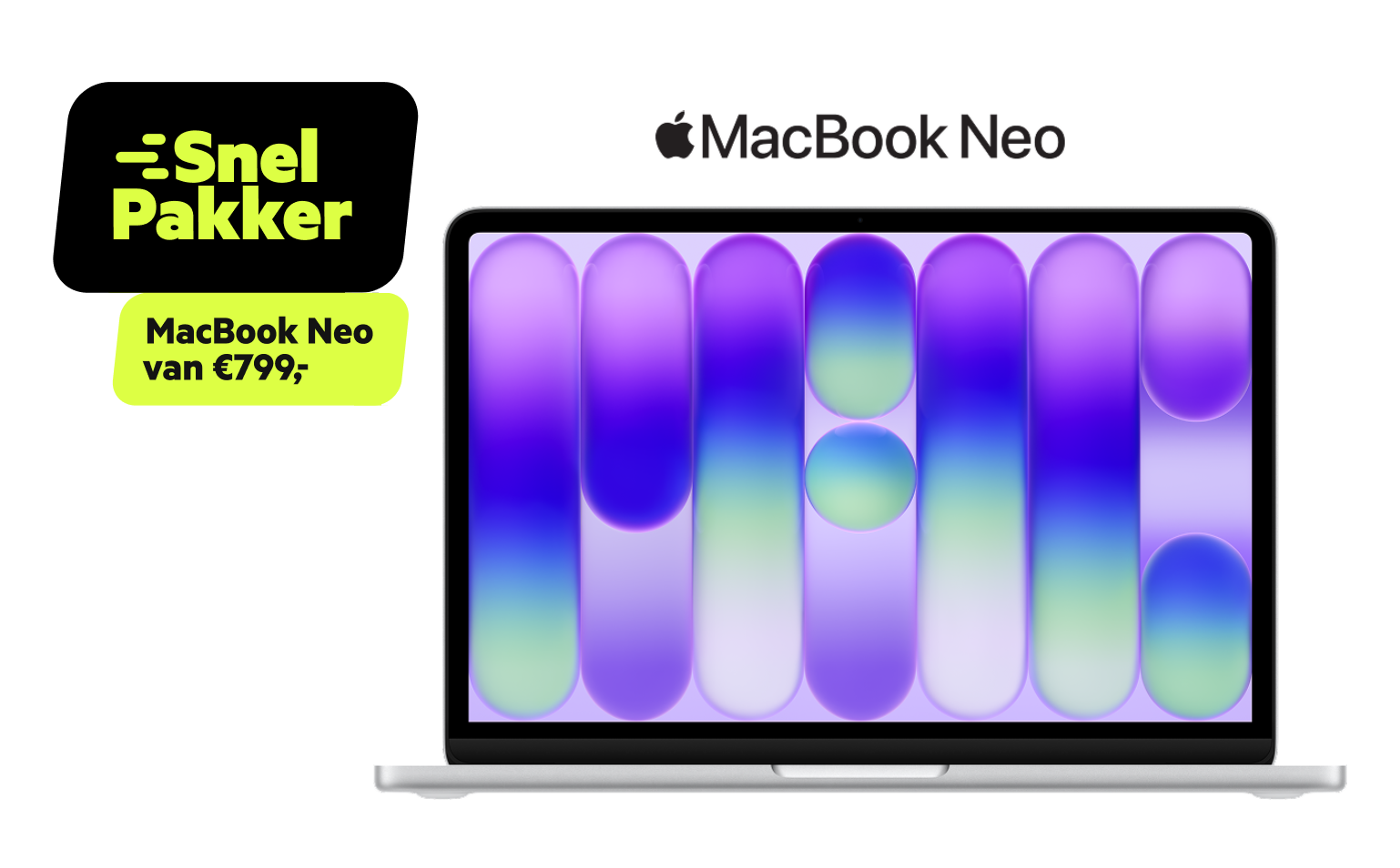 Zilveren MacBook Neo
