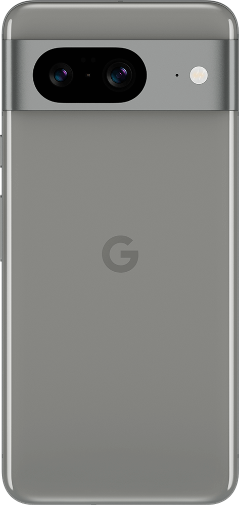Achterkant van de groene Google Pixel 8