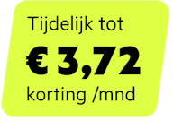 Tijdelijk €2,50 korting per maand