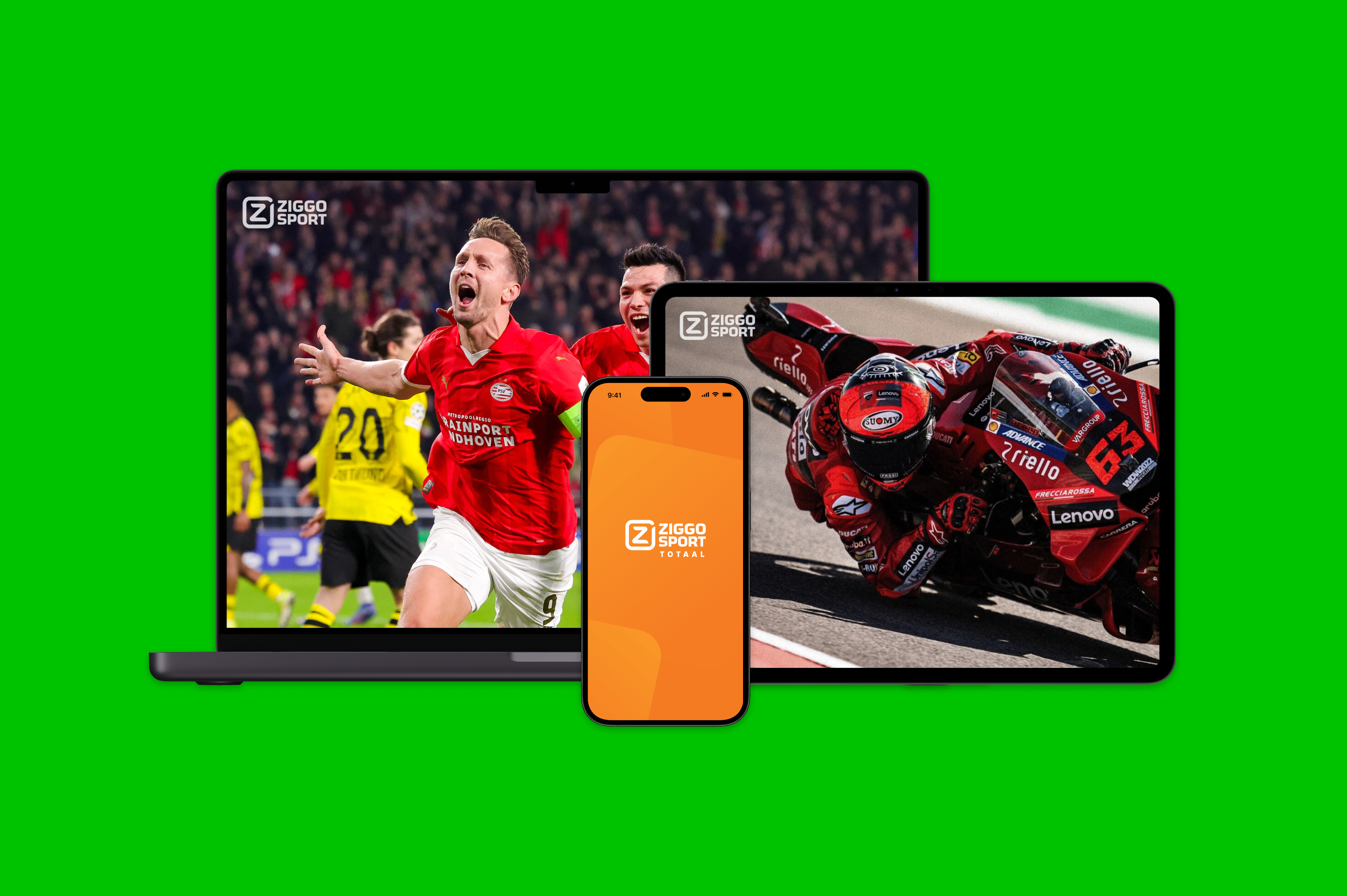 Kijk Ziggo Sport op Smart-tv, smartphone of tablet