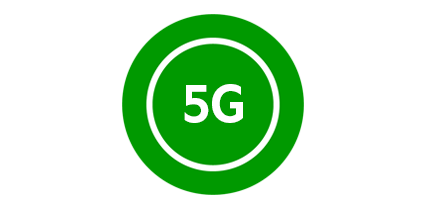 Groen icoon met 5G
