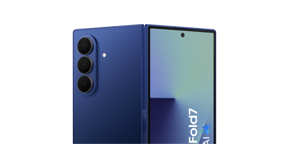 De voor- en achterkant van de Samsung Galaxy Z Fold7