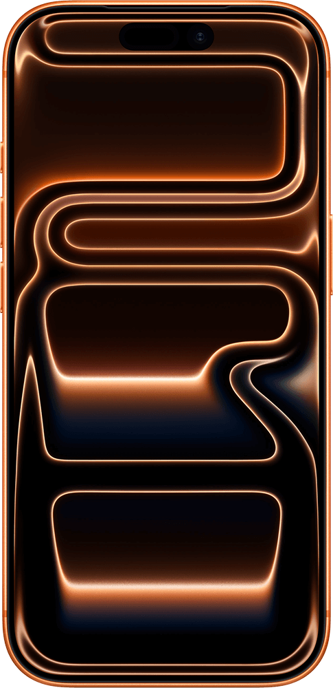 Voorkant van de iPhone 16 Pro Desert Titanium