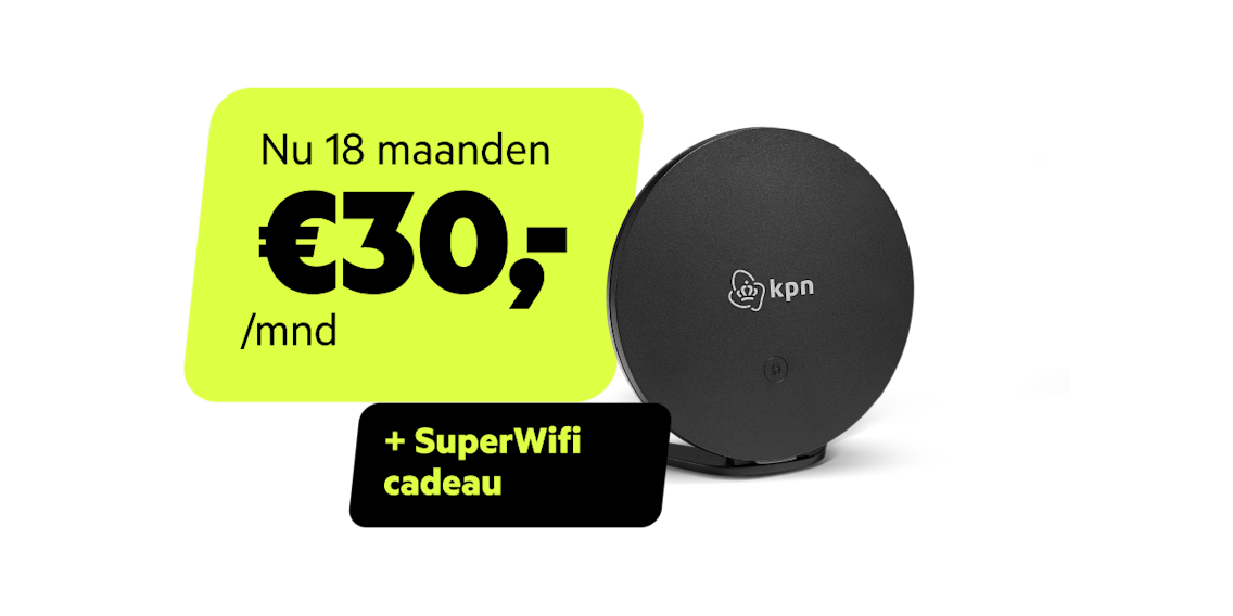 Krijg 12 maanden 30,- korting bij kleinzakelijk internet