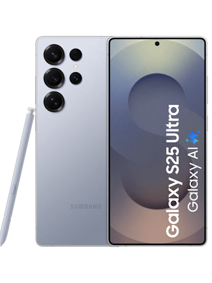 De voor- en achterkant van de S25 Ultra