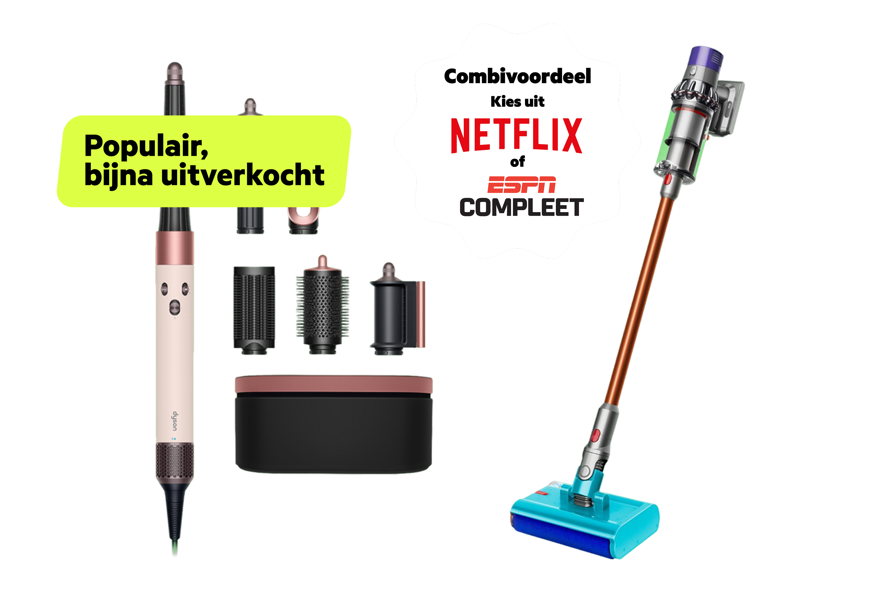 Een Dyson Airwrap i.d. of V10 Submarine als welkomstcadeau