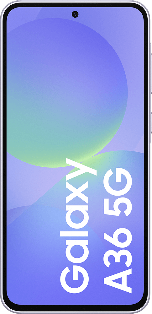 Voorkant van de Samsung Galaxy A36