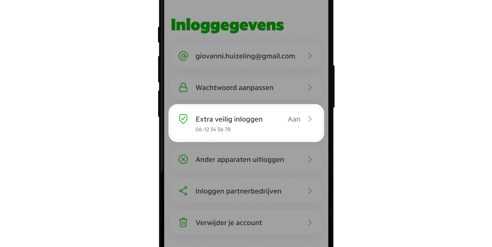 verficatie in 2 stappen