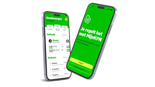 Smartphones met MijnKPN app