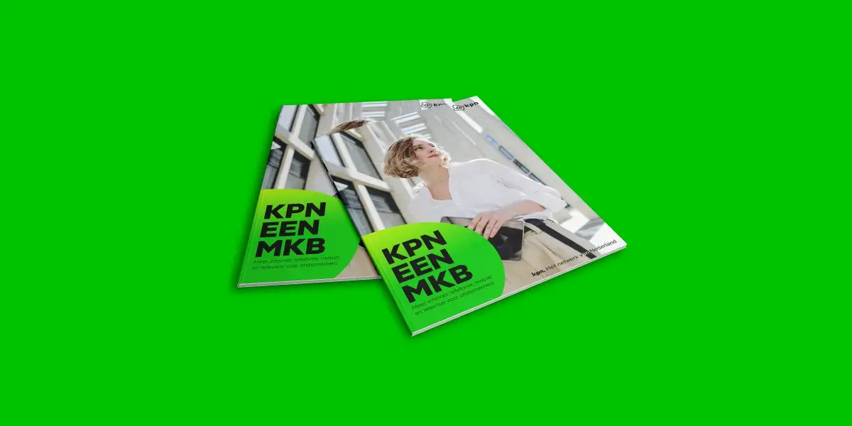 kpn een mkb brochure - groene achtergrond