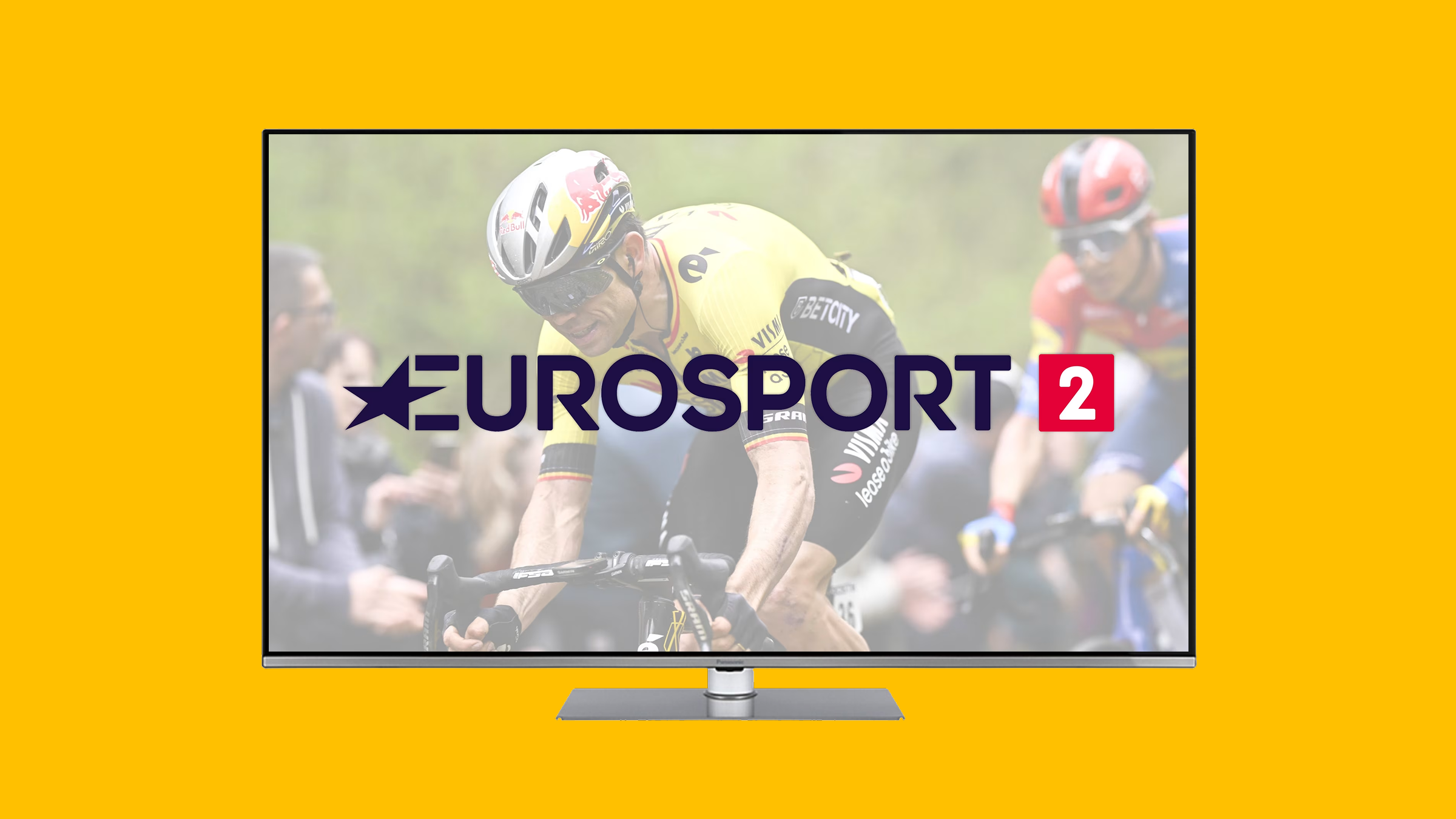 Wielrenners met het Eurosport logo