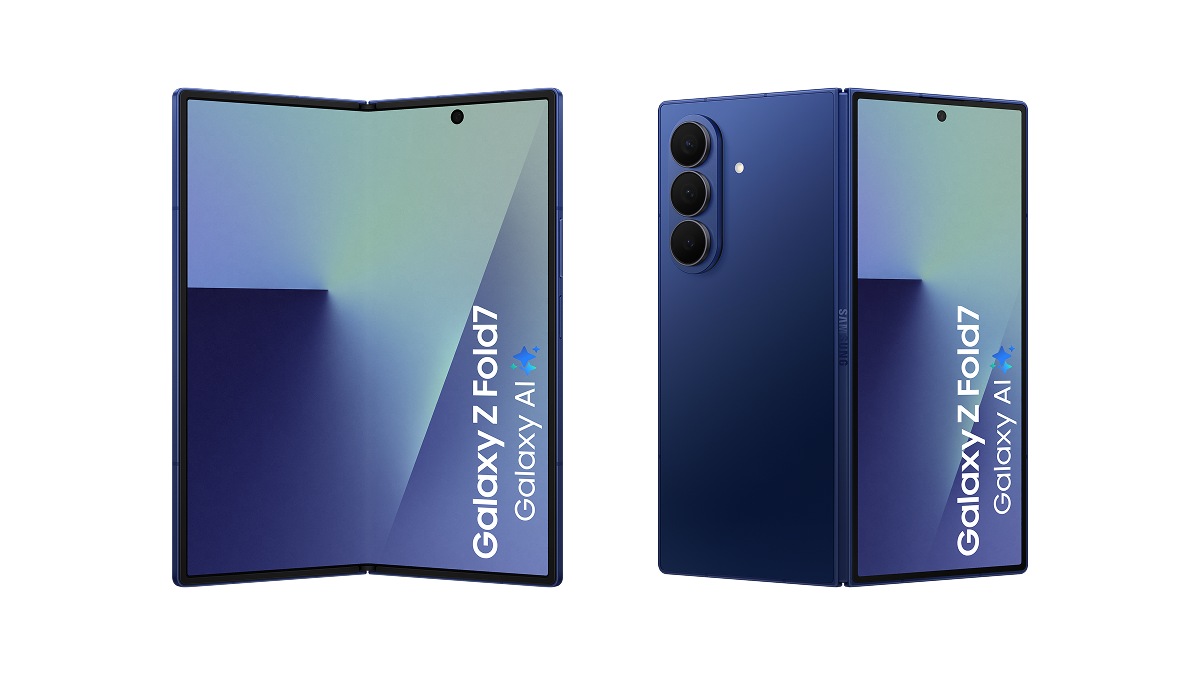 De voor- en achterkant van de Samsung Galaxy Z Fold7