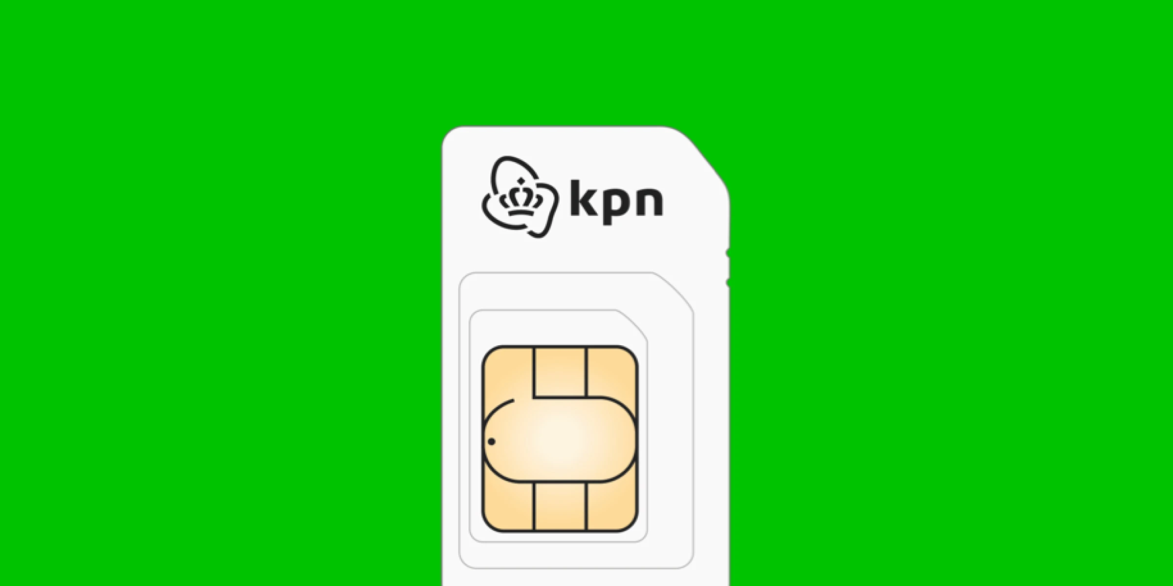 KPN Simkaart op een groene achtergrond