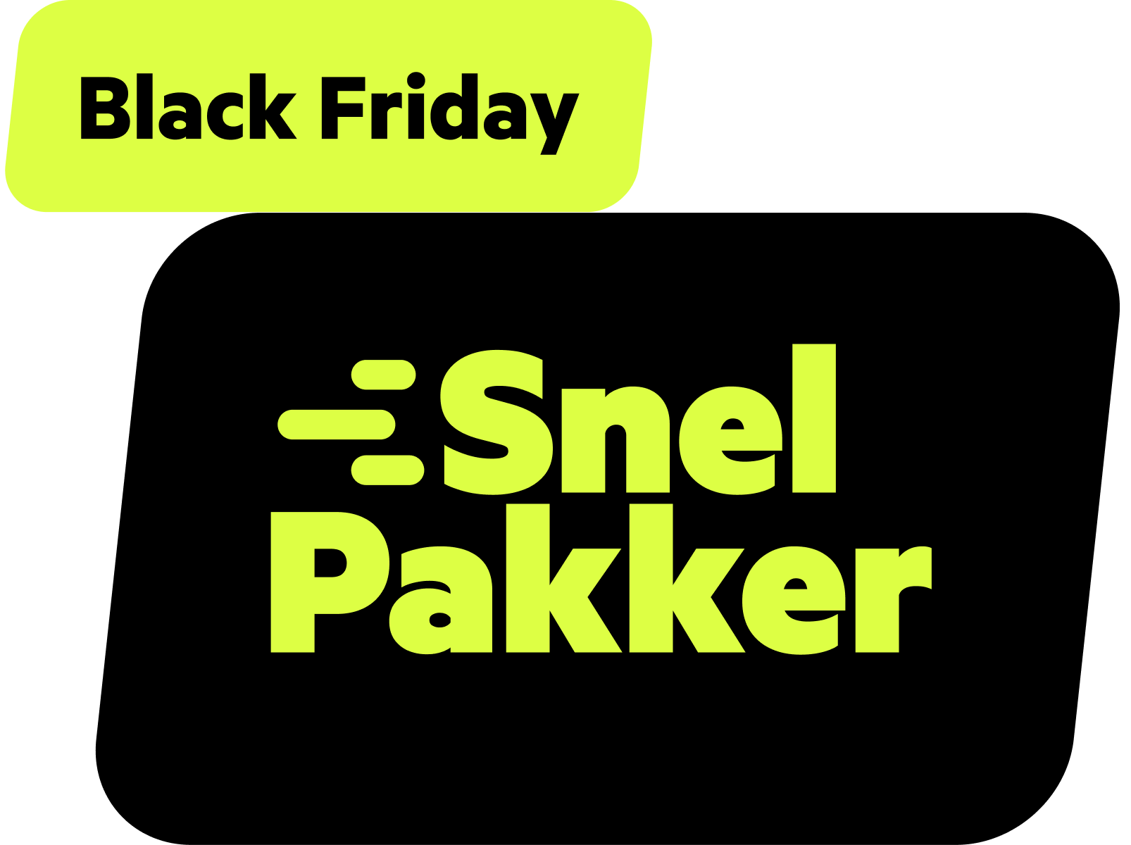 Black Friday snelpakker label