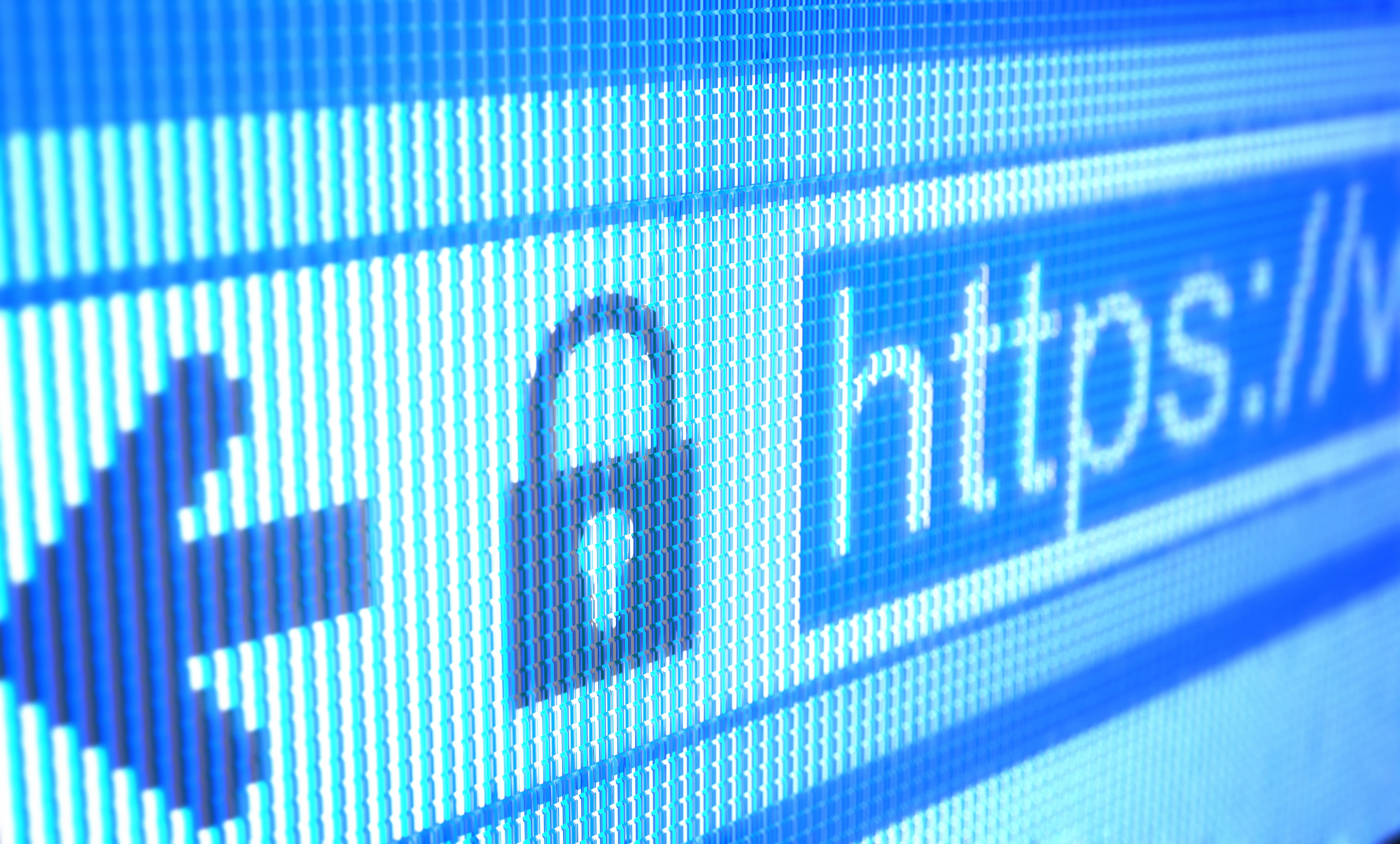 Adresbalk in een browser met hangslot en https-websiteadres