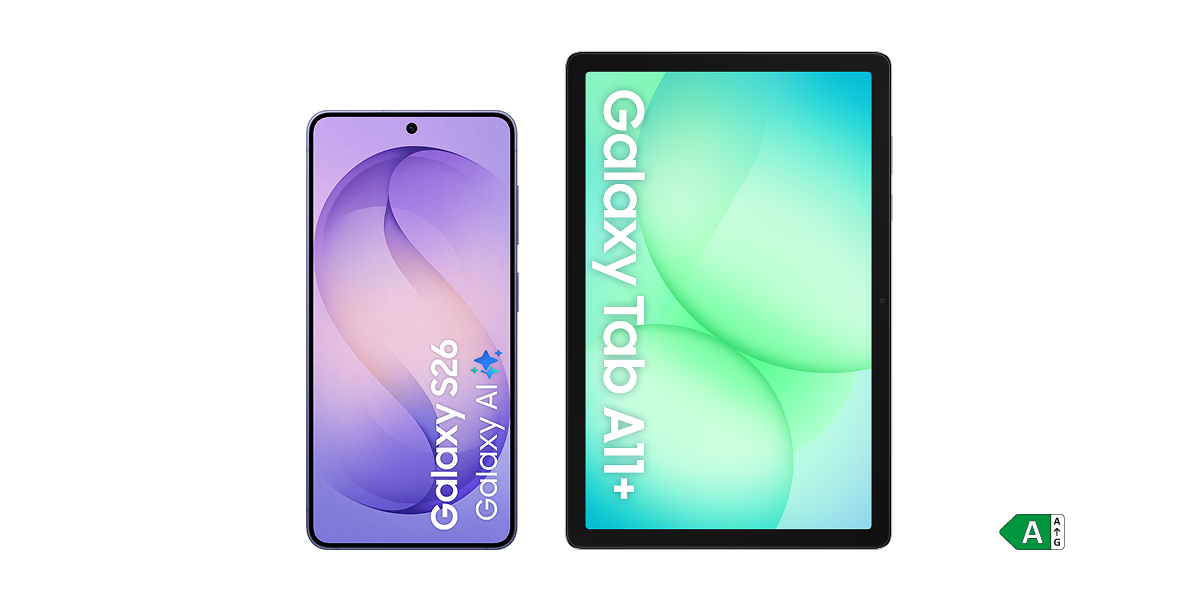 Samsung Galaxy S26 samen met de Galaxy Tab A11 Plus 5G