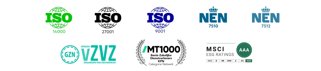 Logo's ISO - NEN - vZVZ - MT1000 - MSCI
