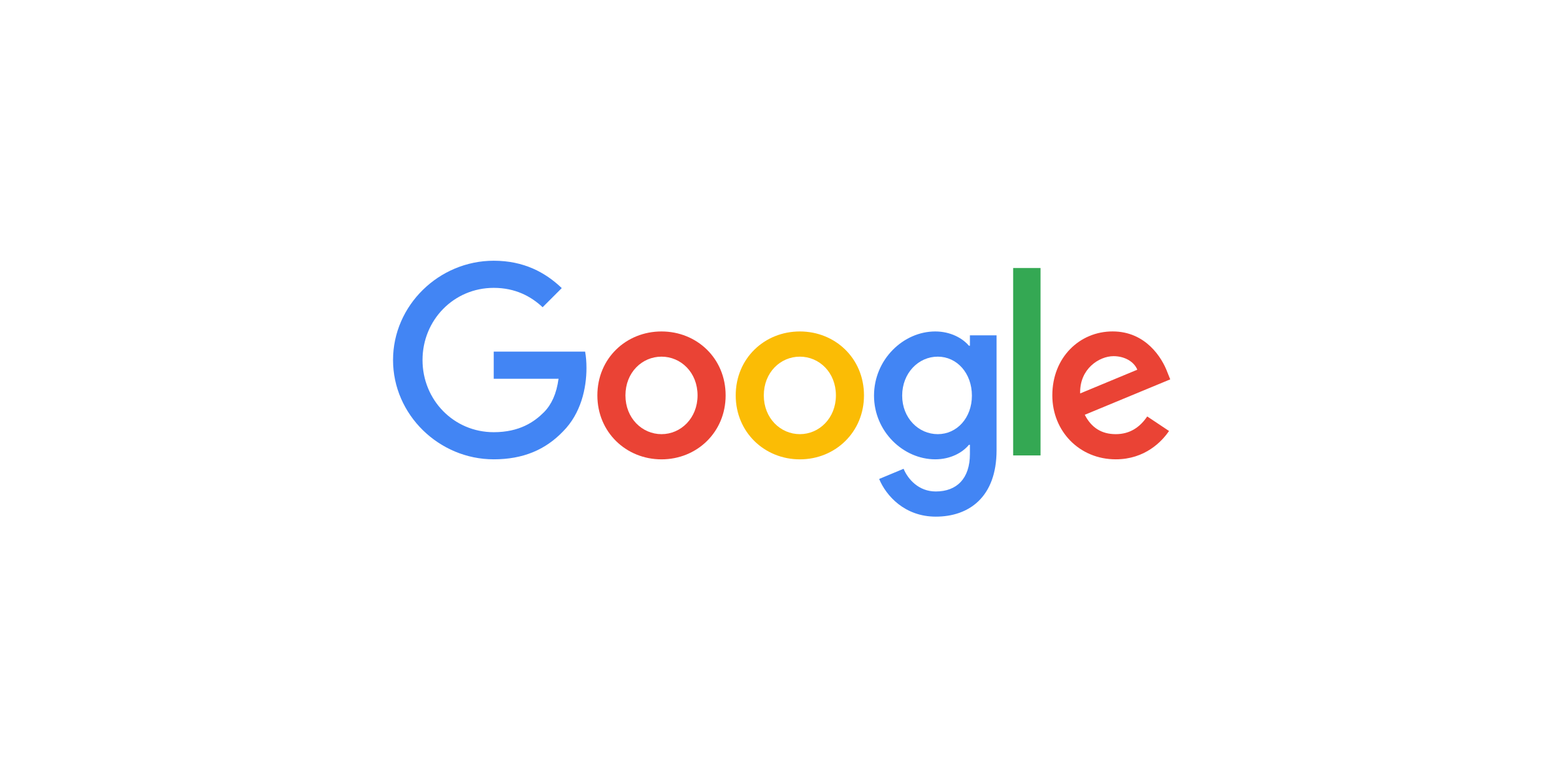 Het Google logo op een witte achtergrond