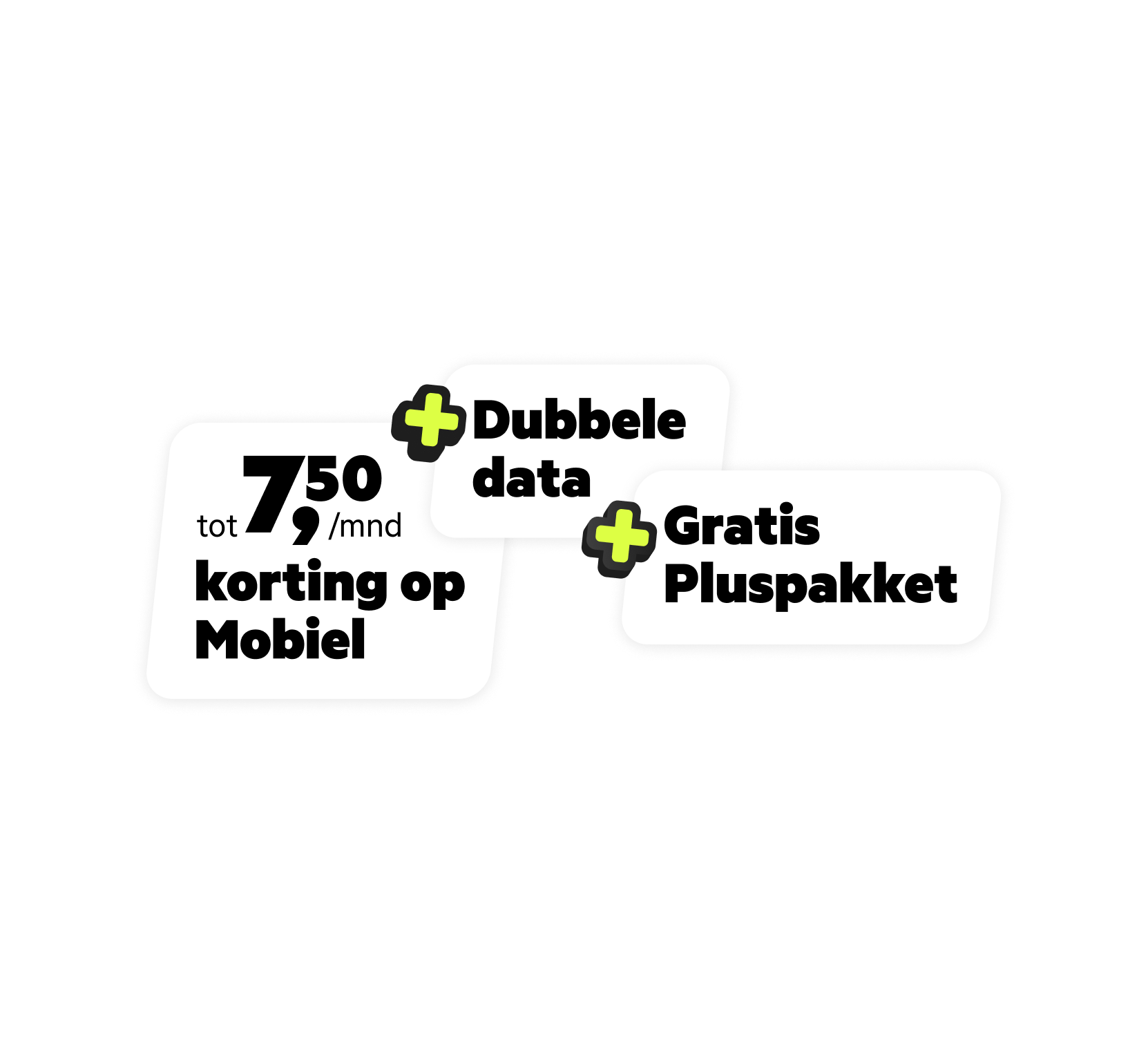 Combivoordeel: tot 7,50 euro per maand + dubbele data + gratis pluspakket